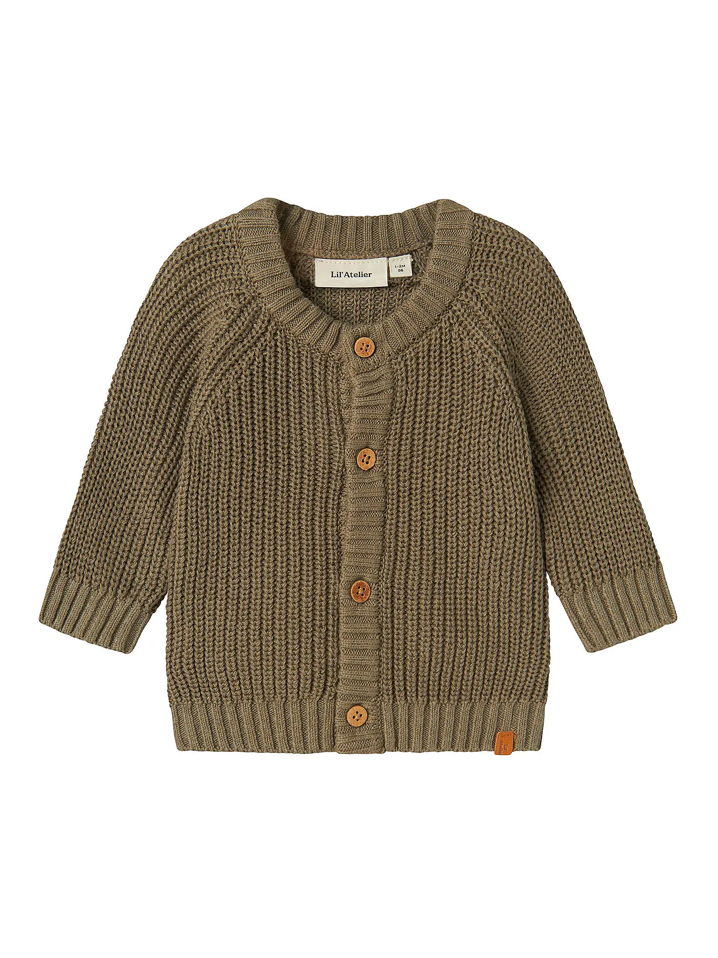 LIL ATELIER | Baby Strickjacke NBNEMLEN | olive